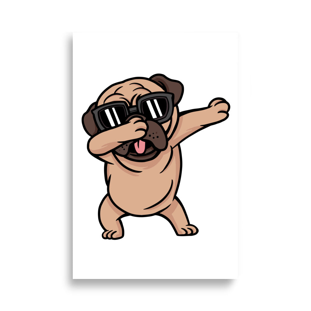 Dabbing dog poster - Posters - EMELART