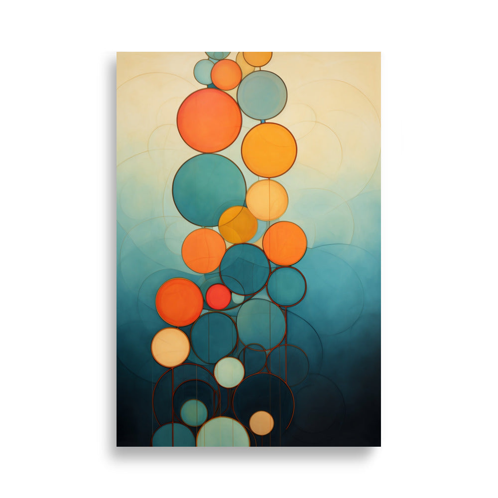 Abstract round shapes poster - Posters - EMELART