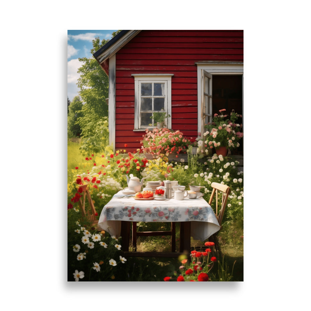 Discover the Beauty of an Idyllic Swedish Farmhouse Poster