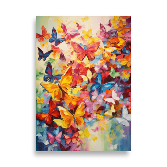 Colorful and Vibrant Butterflies Poster: A Beautiful Addition to Any Space