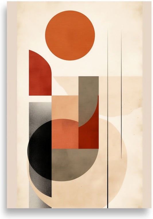 Abstract – Bauhaus geometry, terracotta
