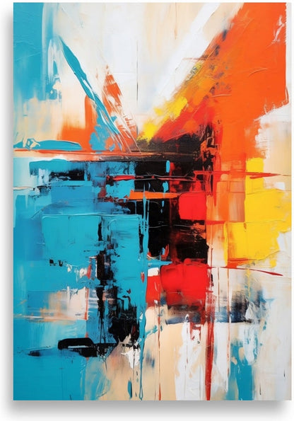 Abstract – Turquoise and orange blocks