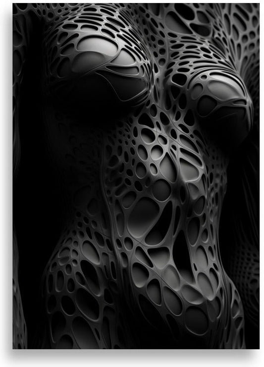 Abstract – Woman’s silhouette in black – poster