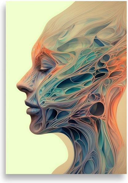 Abstract – Surreal colorful face