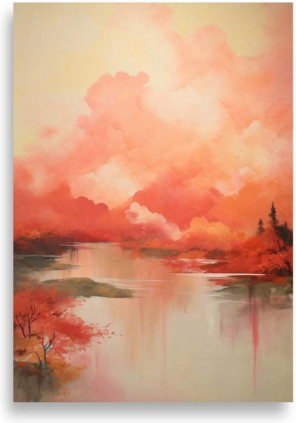 Abstrakt landskap – Nyckfull flod