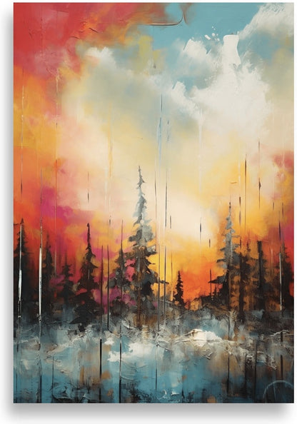 Abstrakt natur – Frodig grön skog