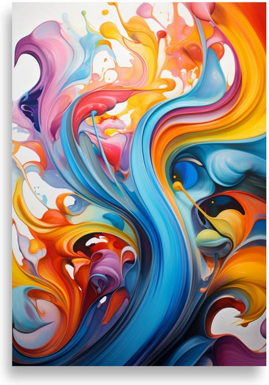 Abstract pastel – Glossy marbled swirls