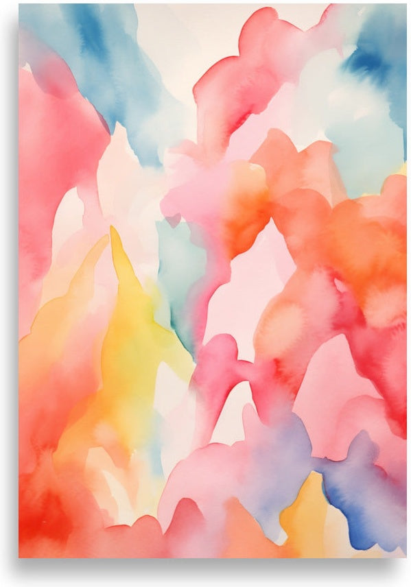 Abstrakt pastell – Akvarellmoln i pastell