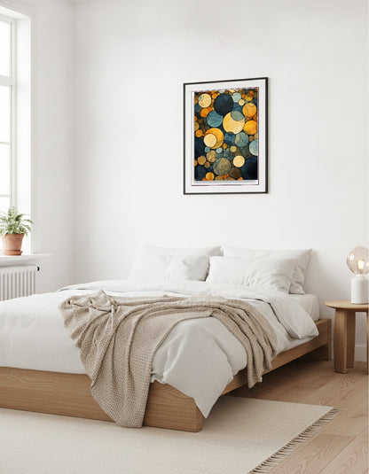 Abstract round shapes i sovrummet