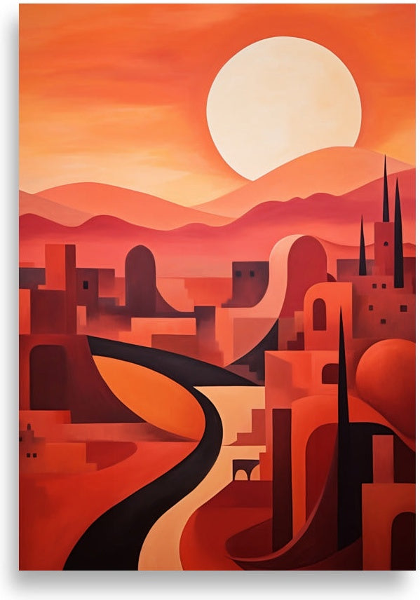 Abstract scenery – Strong red tones