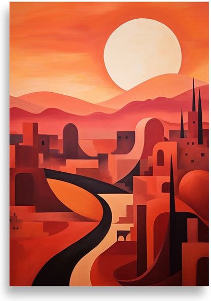 Abstract scenery – Strong red tones