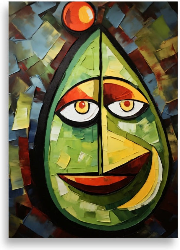Avokado – Picassostil, lekfull – poster