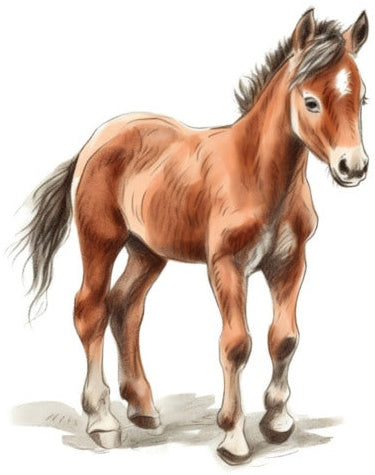 Baby horse – Brown foal