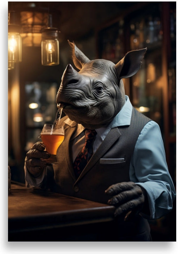Bartender rhino spits in beer