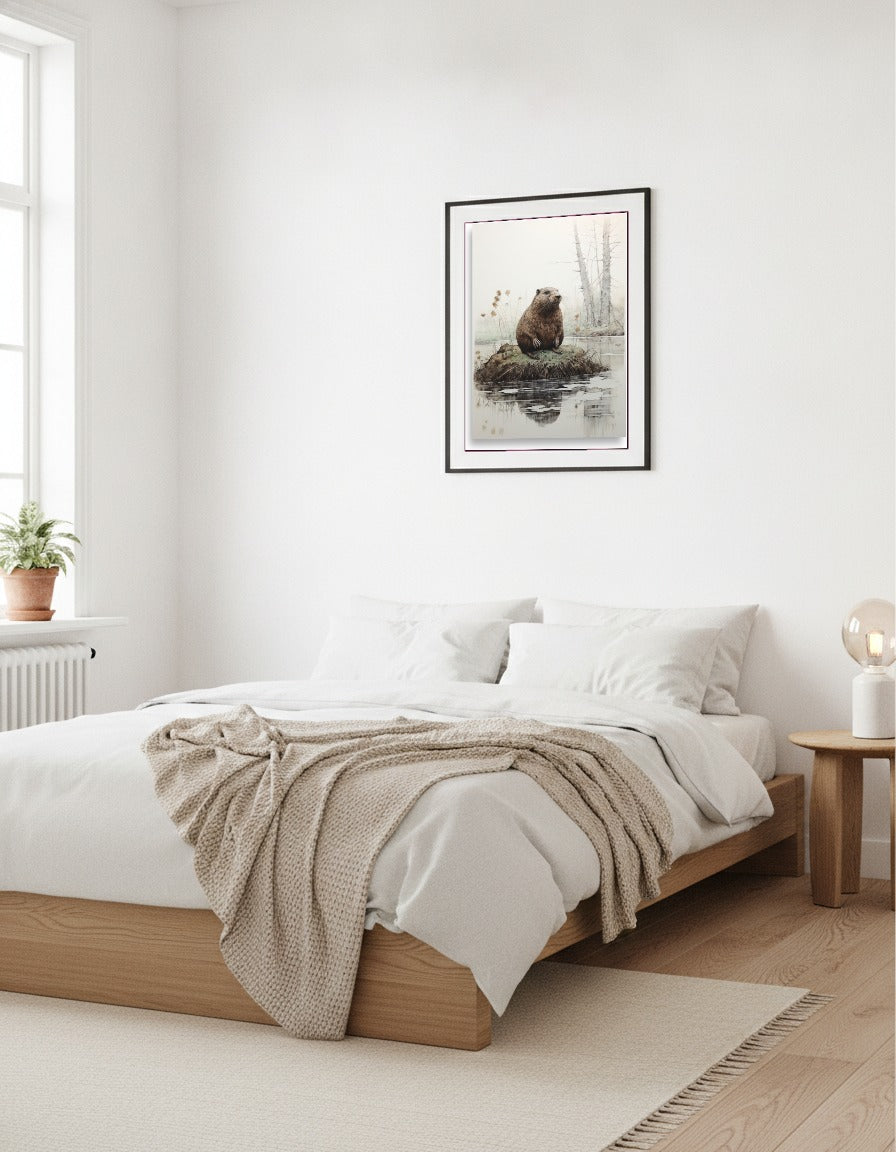 Beaver – Whimsical river beaver i sovrummet