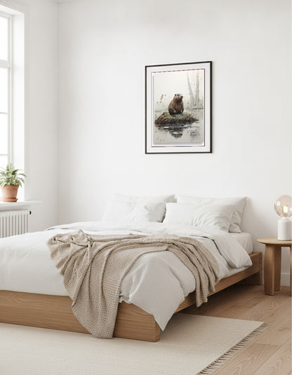 Beaver – Whimsical river beaver i sovrummet