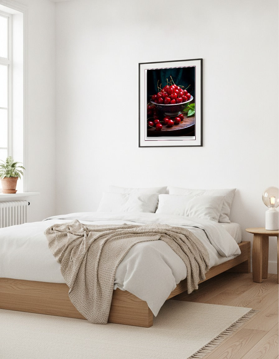 Bowl of cherries i sovrummet