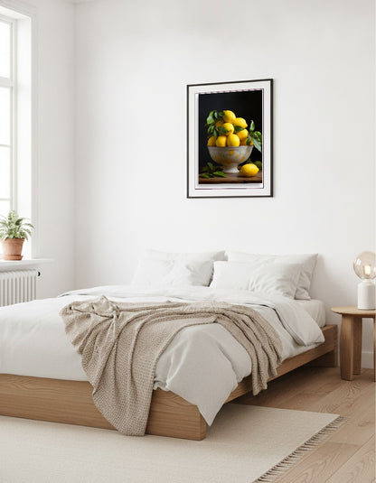 Skål med citroner i vardagsrummet