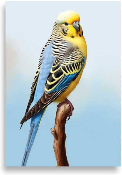 Budgie – Budgie on a twig