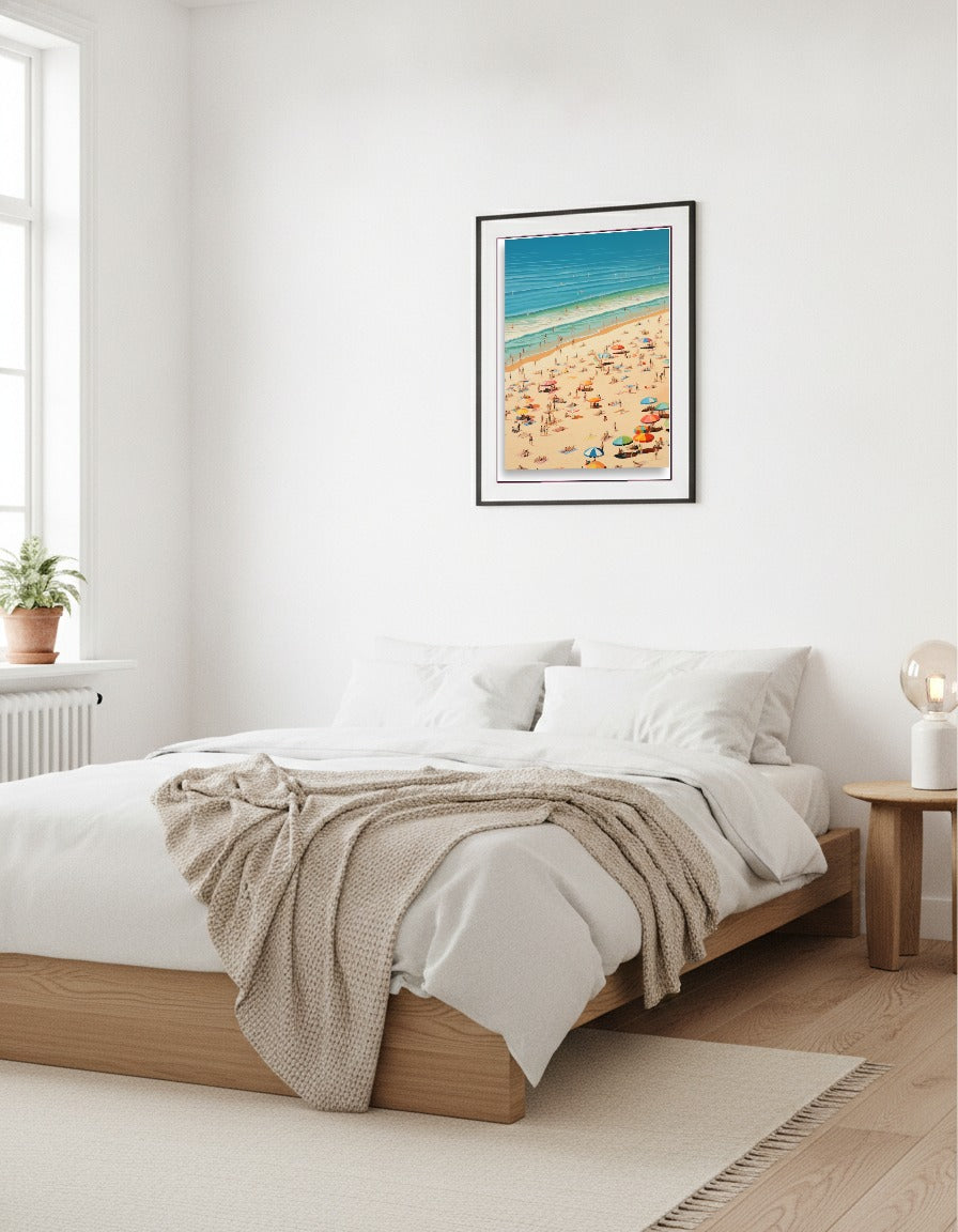 Busy beach – Aerial view i sovrummet