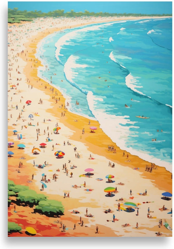 Livlig strand – Strand med vågor