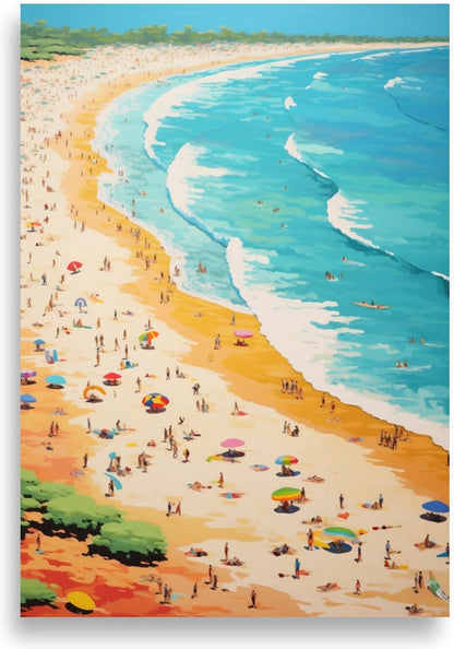 Livlig strand – Strand med vågor