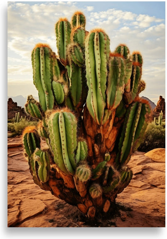 Cactus in desert – Columnar cactus cluster