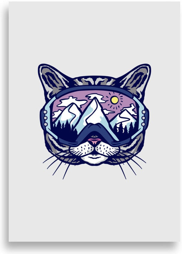 Cat with goggles – poster