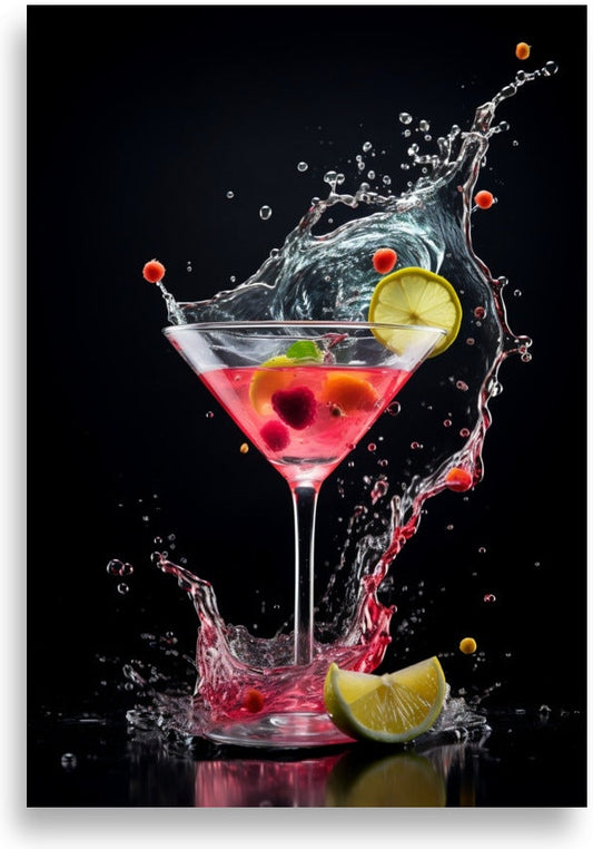 Cocktail splash – Realistic cocktail in action
