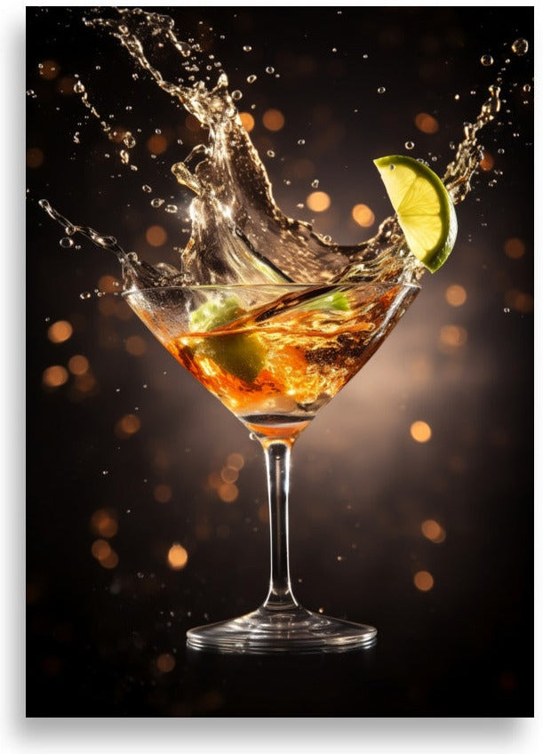 Cocktailstänk – Martini med lime – poster