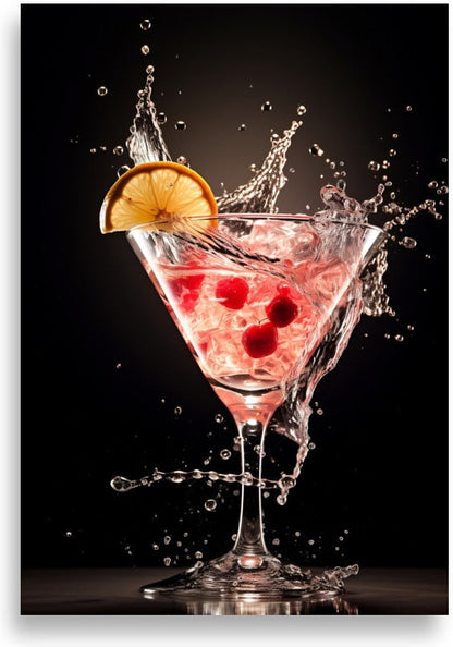 Cocktail splash – Spilling glass cascade