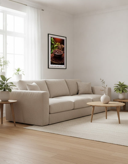 Coffee beans – Bowl on wooden table i vardagsrummet