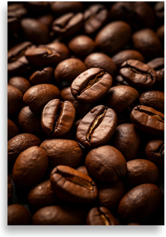 Coffee beans – Roasted bean close-up