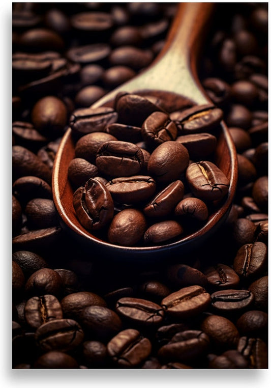 Kaffebönor – Träsked med bönor