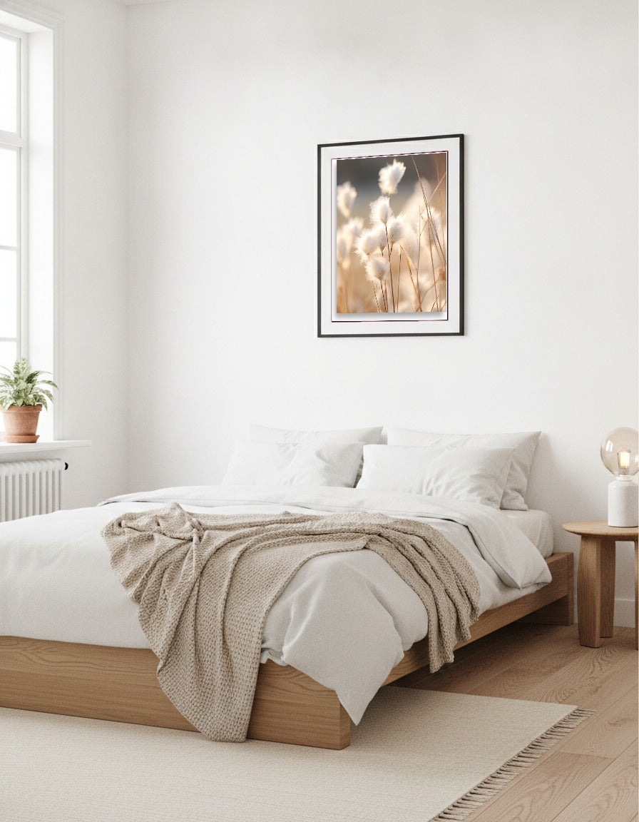Cottongrass – Golden backlight i sovrummet