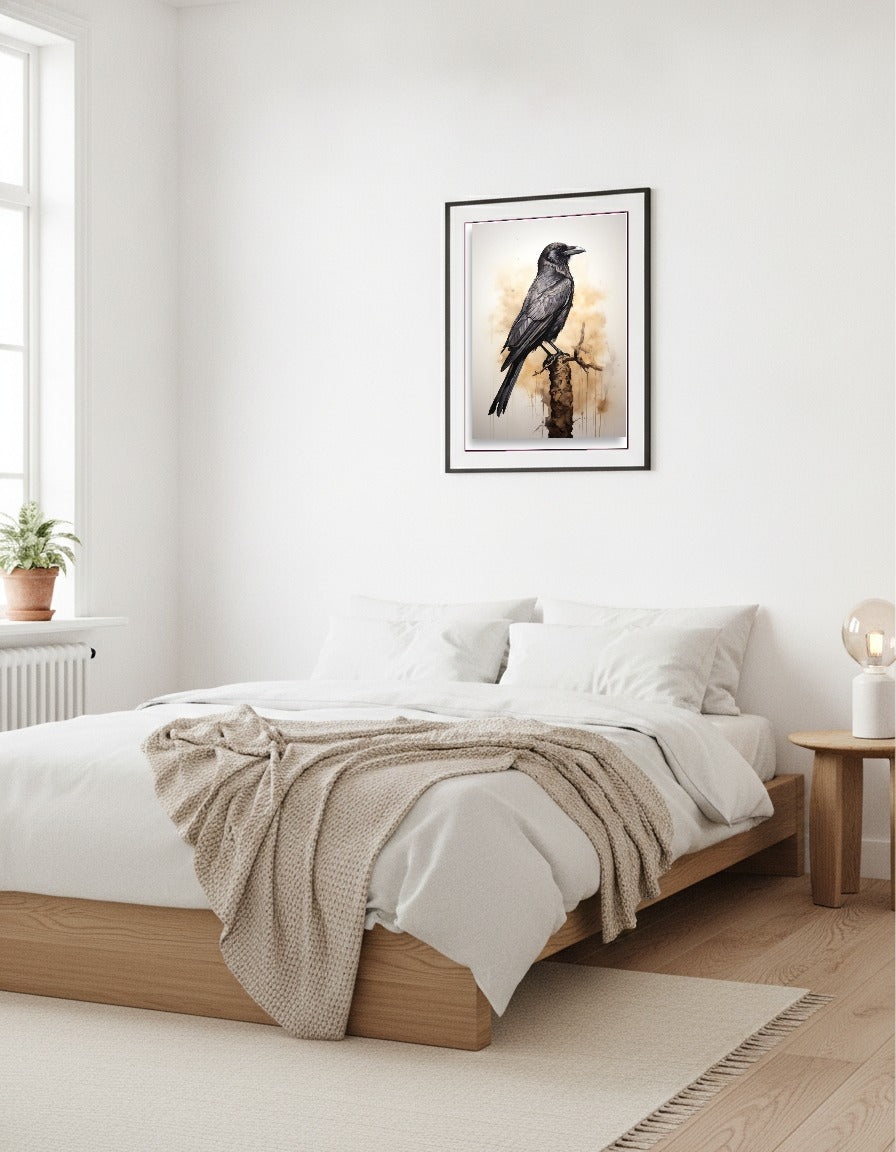 Crow – Crow on a branch i sovrummet