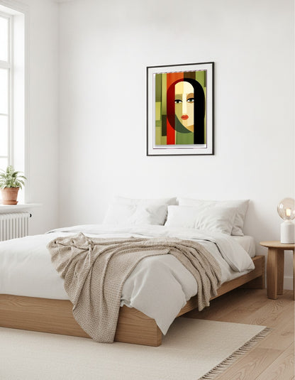Cubism woman i sovrummet