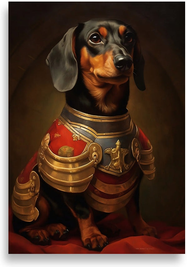 Dachshund majestic painting