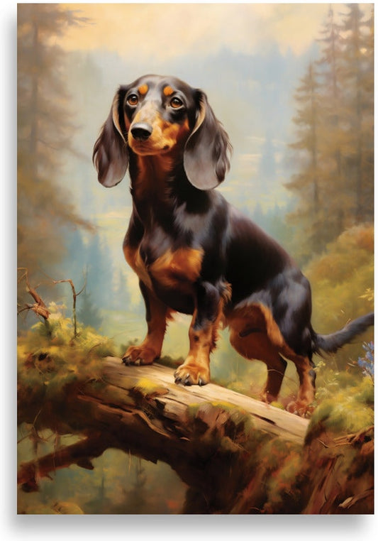 Dachshund painting
