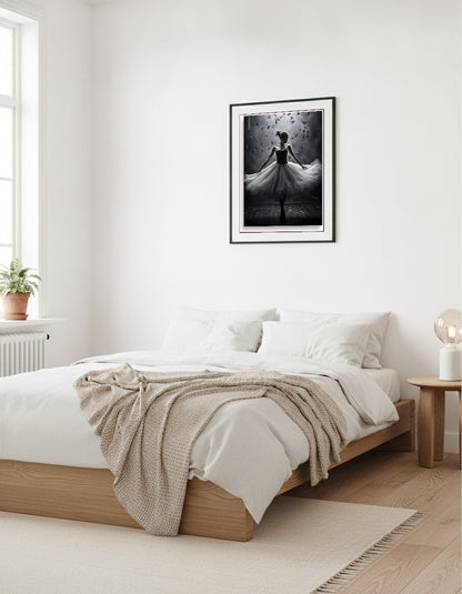 Dansande ballerina – Svartvitt i vardagsrummet