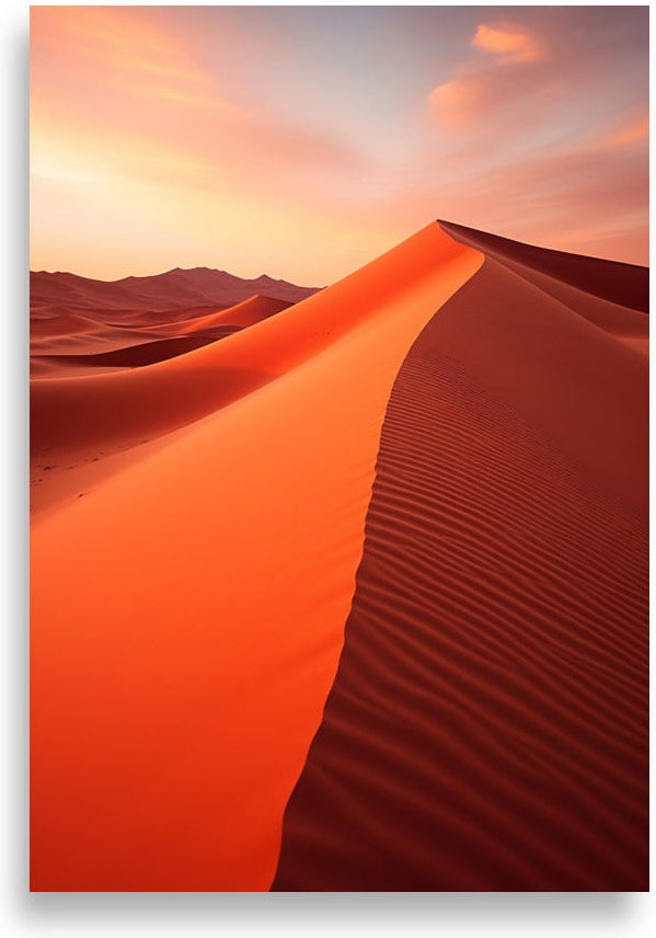 Desert – Sunset in orange, pink and purple