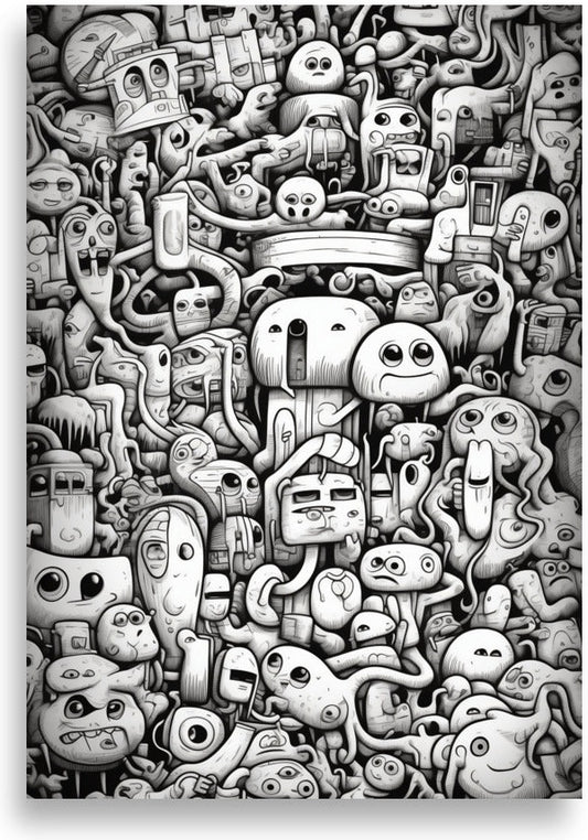 Doodle – Abstract shapes in black