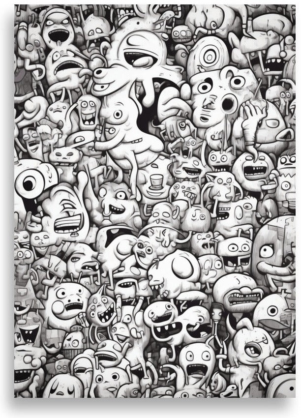 Klotter – Tung- och robotmonster – poster
