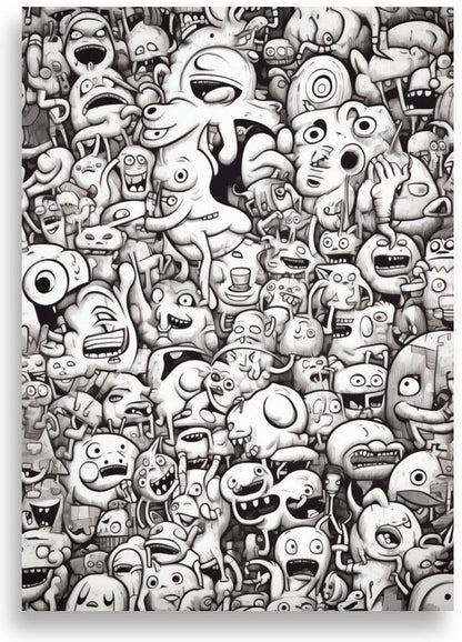 Klotter – Tung- och robotmonster – poster