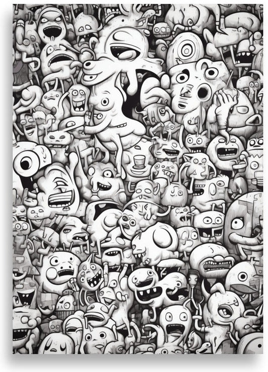Doodle – Tongue and robot monsters – poster