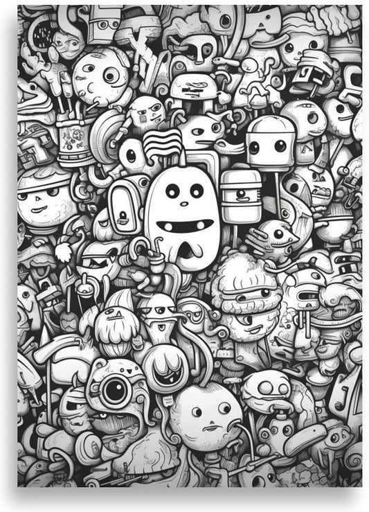 Doodle – Three-eyed ghost crowd – poster