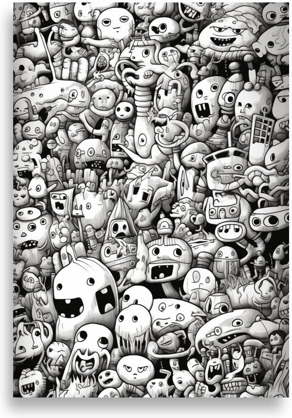 Doodle – Ghost monster crowd