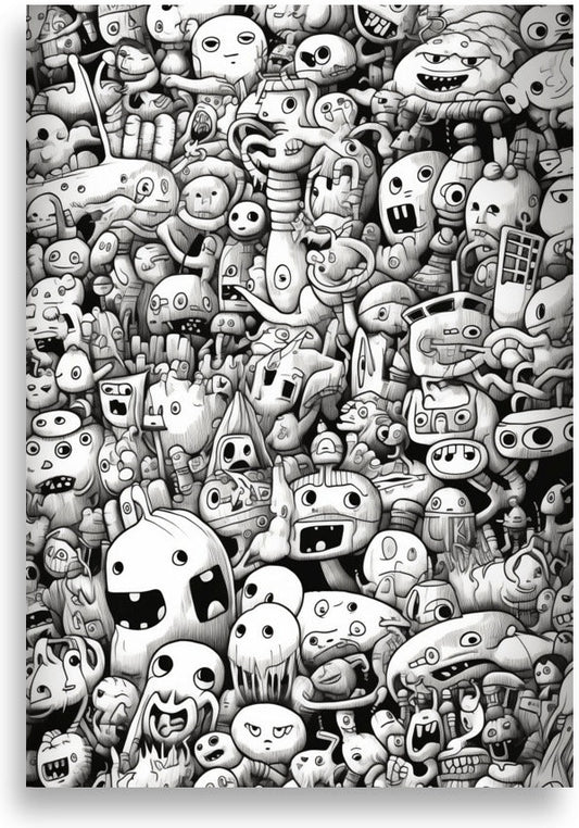 Doodle – Ghost monster crowd