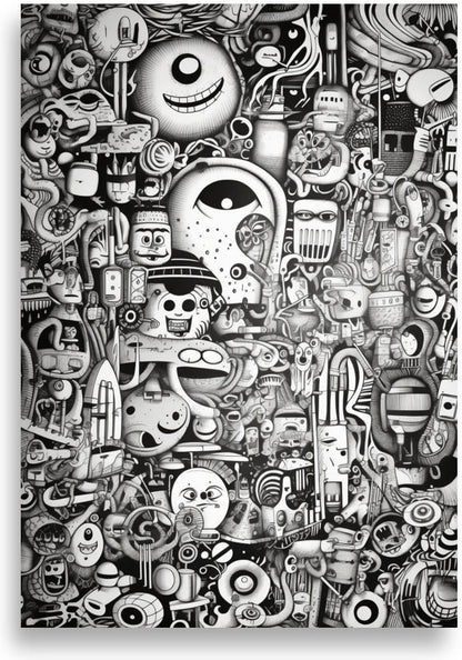 Doodle – Grinning moon monsters