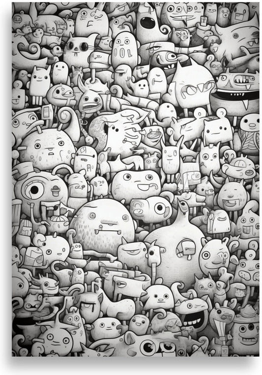 Doodle – Cat-like monster crowd